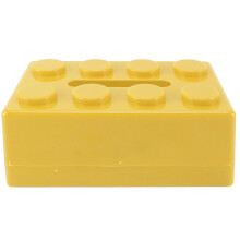 Dekorativ näsduksask gul, fjäderbelastad, 20,8x9,3x13,2 cm