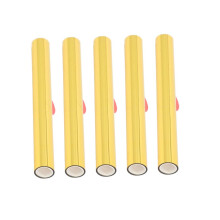 5 rollen goudkleurige folie van 3 m x 15 cm voor knutsel- en reliëfprojecten.