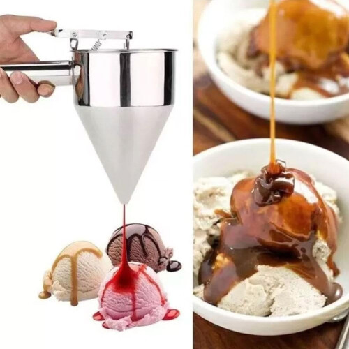 Pancake Batter Dispenser Steel With SqueezeC Funnel Handle, MultiCaliber 8mm, 1 Set 2