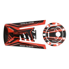 Reflecterende zwart-oranje brandstoftankstickers voor RC390 motorfiets (2 stuks)