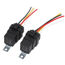Wasserdichtes 40-A-Kfz-Relais mit 12 AWG verzinnten Kupferdrähten, 2er-Pack