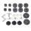 23-Piece Cymbal Replacement Set with Felt Pads, Nuts, Washers — Gray 3