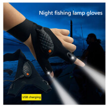Veelzijdige LED-zaklamphandschoenen voor vissen, kamperen en klussen in huis.