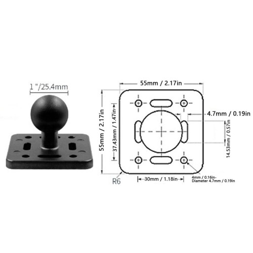 Robuuste kogelkoppeling van aluminiumlegering met 2,5 cm rubberen kogel. 1