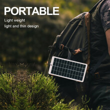 Panel solar impermeable de 4,5 W y 5 V para teléfonos y dispositivos, 248 x 122 mm