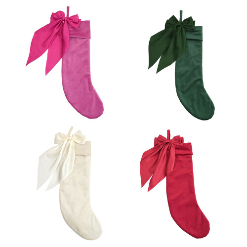 Bas de noël avec nœuds, chaussettes suspendues pour-3 1