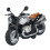 1:12 Scale Alloy Pull Back Motorcycle Model with Music Lights Silver Black 1