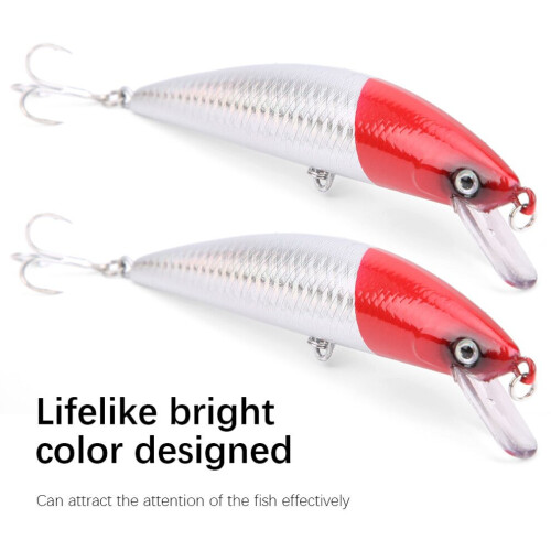 2 Stück sinkende Köderfisch-Zungenplatte, künstliche Simulation, lebensechter Köder, Angelzubehör, 5 2