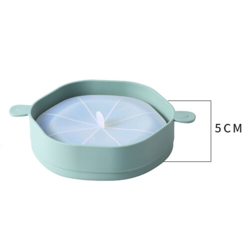 Green Silicone Microwave Popcorn Maker with Handle 1.5L Foldable & Heatproof 1