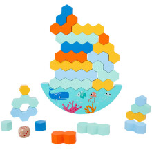 3Sets Mehrfarbige Holzbausteine Balancespielzeug Spaß Für Kinder