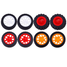 16 Pcs Plastic Four-Wheel Drive Toy Wheels Replacement