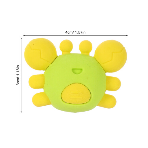 20Pcs Unique Crab-Shaped Plastic Erasers for Students Kids School Use 1