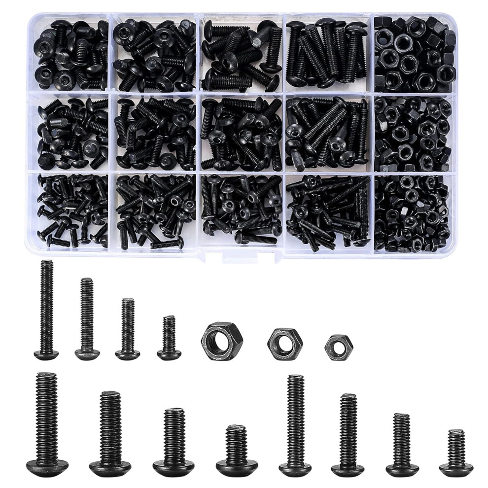 Hex Socket Head Cap Grade 12.9, Alloy Steel Screws Assortment Set With Anti Rust Protection And Black Zinc Plated Finish, Metric Bolts And Corrosion R 9060116535590
