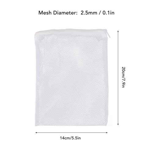 Wiederverwendbare Nylon-Netzfilterbeutel (10er-Pack) mit Reißverschluss für Aquarienfiltermedien 1