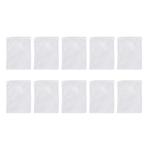 Wiederverwendbare Nylon-Netzfilterbeutel (10er-Pack) mit Reißverschluss für Aquarienfiltermedien 2