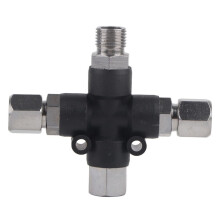 Adaptador de colector de manguera de aire para aerógrafo de 3 vías y 1/8''