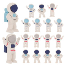 36Stk Astronauten Radiergummis Großpackung Weltraum Thema Schulbedarf