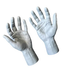 Schmuck-Display-Handform, wasserdichte PVC-Textur, einfache-Grau