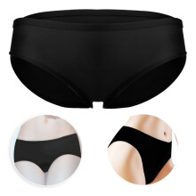 Bañador de silicona impermeable para mujer, color negro, elástico y antibacteriano.