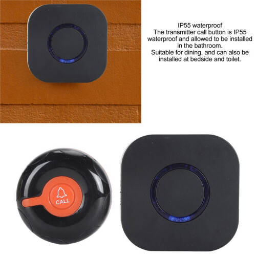Wireless Caregiver Pager System 433MHz, Long Range, EU Plug 2