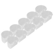 10 st plastkoppar för duvor – halvrund hängande skål, transparenta