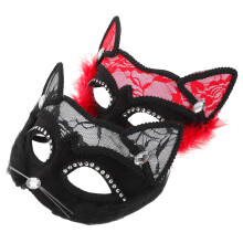 2Stück Maskerade Katzenmaske Spitzenoptik Für Frauen Party Cosplay