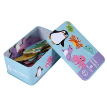 Holzpuzzle mit Meerestieren für Kinder ab 3 Jahren
