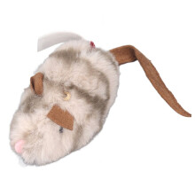 Peluche interactive électrique pour chat - Souris couineuse pour s'amuser à l'intérieur 19,5 x 6 x 4