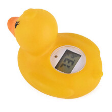 Präzises gelbes Enten-Badethermometer – Wasser- und Raumtemperaturanzeige
