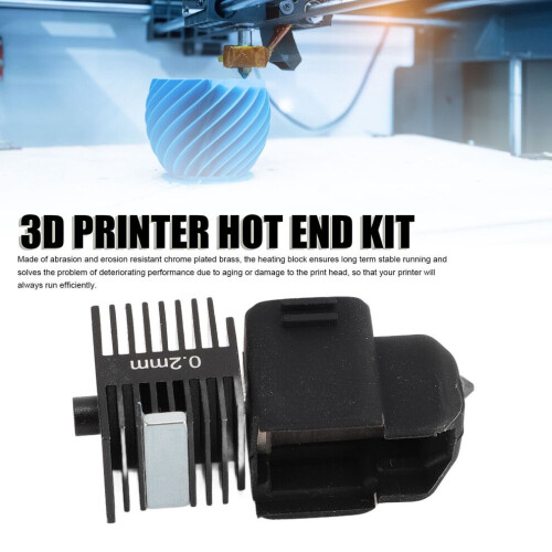 3D Printer Hot End Kit for A1 Mini/A1, Chrome Brass, 0.2mm Extru 2