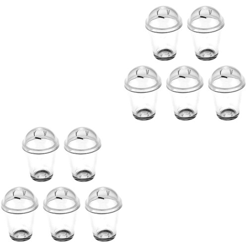 10 Mini Kaffeetassen Transparente Milchtee Tassen Süße Gläser 2