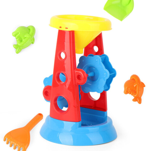 5Stk. Kunststoff Strandspielzeug Set Mit Eimer, , Sanduhr 2