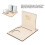 Atril triangular de madera para libros con portavasos, pino, 32 cm 4
