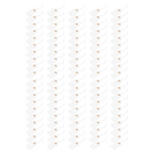100 Stück kleine weiße Preisschilder mit vorgefertigten Schlaufen für Nägel, Schmuck und Kleidung