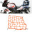 Reflective Motorcycle Helmet Net for Secure Transit in Orange 1
