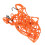 Reflective Motorcycle Helmet Net for Secure Transit in Orange 4