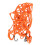 Reflective Motorcycle Helmet Net for Secure Transit in Orange 3