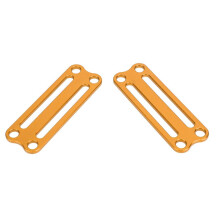 Lot de 2 passants de ceinture de lestage en alliage d'aluminium orange léger à boucle coulissante