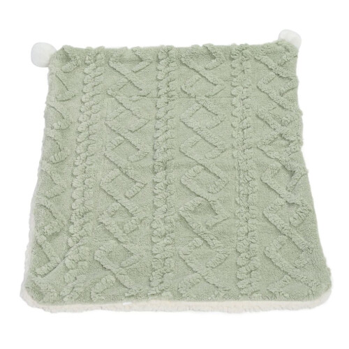 Double Layer Plush Pet Blanket - Soft Warm Bed Throw, Green L