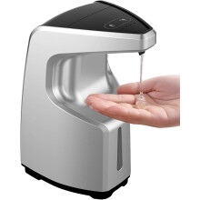 Sølv automatisk sæbedispenser til hjemmet, kontoret og offentlige rum med drypfri ventil