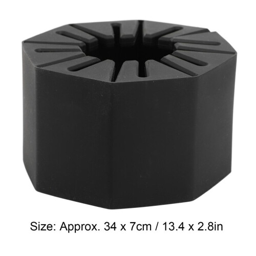 Silicone Cap Stand Roll Up Storage Holder 34x7cm Black 1