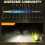 Phare de moto LED universel bicolore 6000K/3000K 4