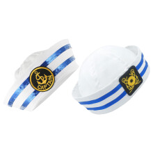 2Pcs Cosplay Captain Hat Sailor Party Cap Yacht Costume Prop