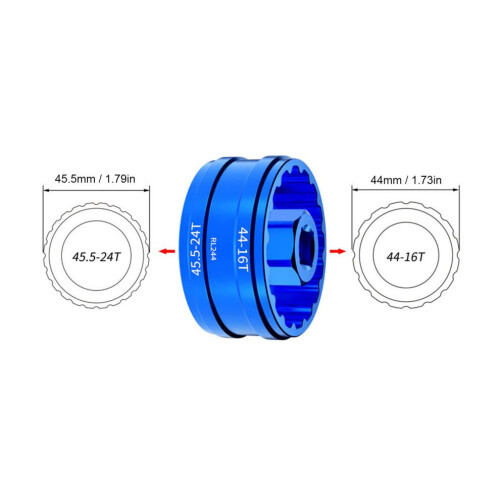 Doppelseitiges 44-mm-/45,5-mm-Tretlagerwerkzeug mit 16/24-Kerben-Design 1