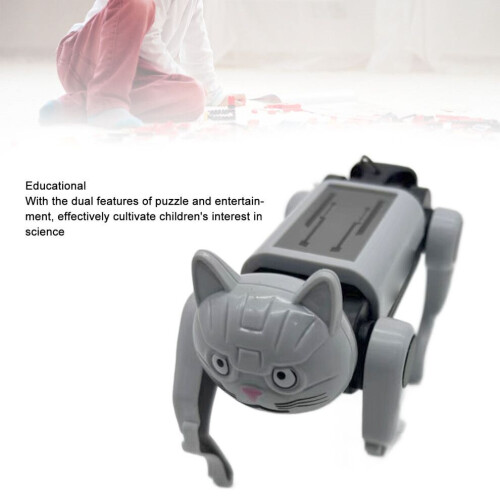 Chien robot électrique à monter soi-même avec télécommande, tête de chat, ABS, 233 g 2