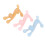3pcs Silicone Baby Teether Set — Cute Cat Shape, Safe Infant Chewing Relief 1