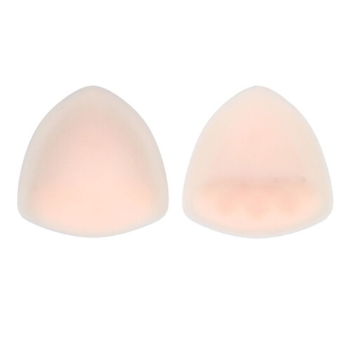 Silicone Triangle Bust Pad Groove Push-Up Insert White Skin S 2