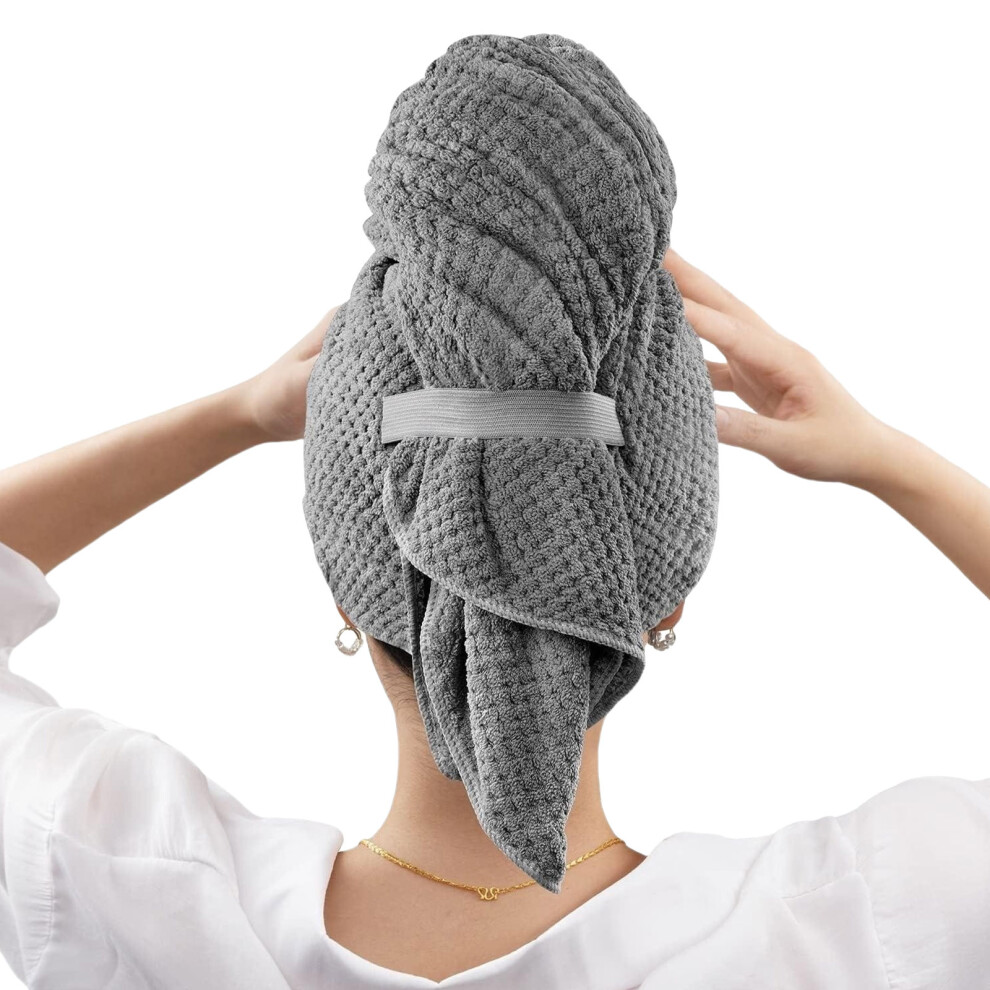 Fast Drying Hair Towel Wrap Absorbent Microfiber Hair Towel for