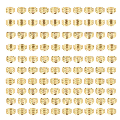 Set of 100 Metal Sewing Thimbles Adjustable Size Rust Proof Finger Shields 2