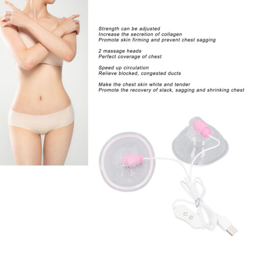 Electric Chest Cupping Massager with USB, Adjustable Vibration & Circulation 2